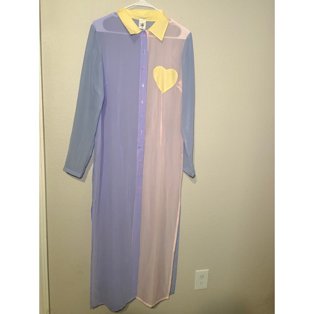 Sugarpills Pastel Sheer Maxi Dress - Size M - Picture 4 of 8